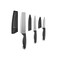 Core Kitchen 3pc Luxe Knife Set with Sheaths - 3.5in Paring, 5in Utility, 7in Nakiri - Onyx 37595 - alternate 2